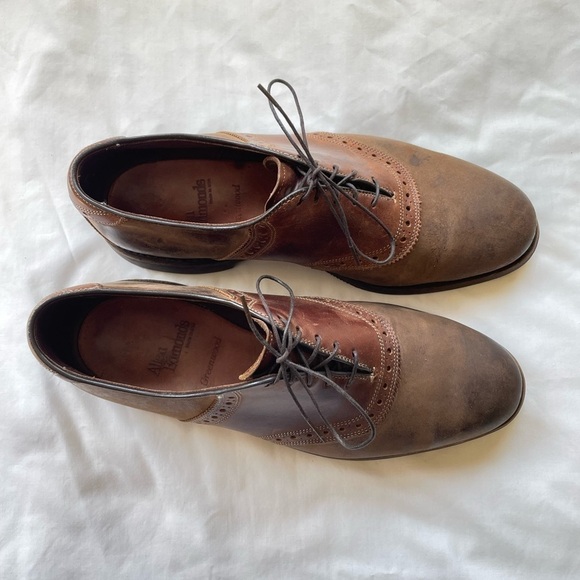 Allen Edmonds Greenwood Leather Lace Uo Derby Shoe in Brown Size 9 - Picture 2 of 10